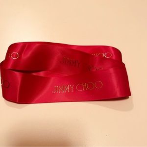 Jimmy Choo Authentic Dark Pink Ribbon with Logo Appx L 45” W 1.50” Pre-Owned